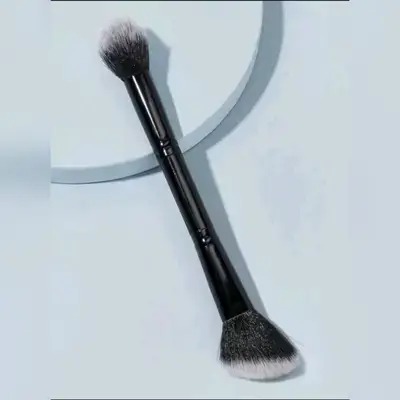 1pc Dx Black Dual Head Makeup Brush For Powder, Blush, Highlight,