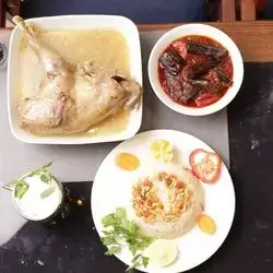 Half Boiled Chicken with Rice