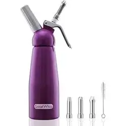 GreatWhip Whipped Cream Aluminum Dispenser 500ml (Purple)