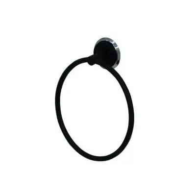 Merkur Round Towel Holder Black