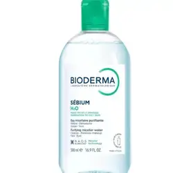BIODERMA Sebium H2O Micellar Water Facial Cleanser and Makeup Remover Oily Skin - 500ml