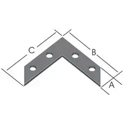 Flat Angle V Type - painted 15X80X80
