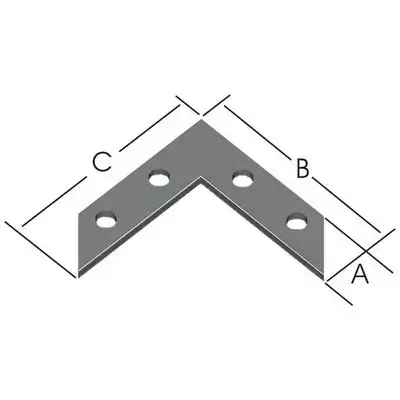 Flat Angle V Type - painted 15X80X80