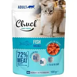 Chuck Cat Wet Food With Fish 100G