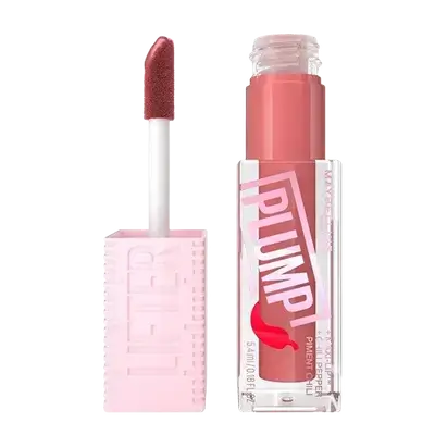 Lifter Plump + Chili Pepper Lip Plumping Gloss 005 PEACH FEVER 5.4ml _ MAYBELLINE NEW YORK