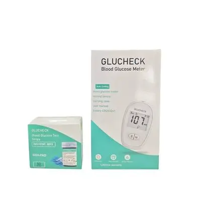 GLUCHECK Blood Glucose Meter & GLUCHECK Blood Glucose Test Strips