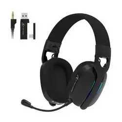 ATTACK SHARK L90 Foldable RGB Ultra-Light Tri-Mode Gaming Headset-Black