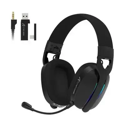 ATTACK SHARK L90 Foldable RGB Ultra-Light Tri-Mode Gaming Headset-Black