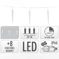 Led Lıghts Icıcle 72 Led Lıghts Whıte