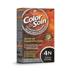 Color & Soin enriched with pure pigments 4N natural chestnut 