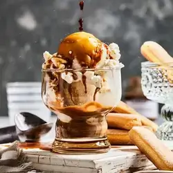Avocado With Vanilla Ice Cream