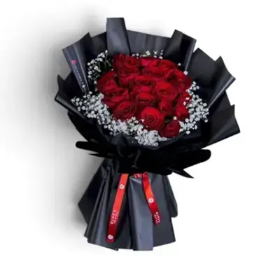 Flower bouqet natural red rose 18