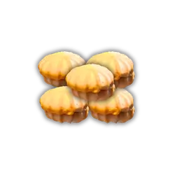 Yellow cream pastries