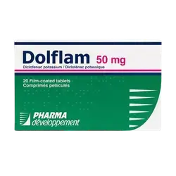 Dolflam (Diclofenac Potassium 50mg) 20 Film-Coated Tablets _ PHARMA development
