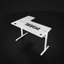 AG Table Zero Gravity L-Shaped RGB Right-Side White - 160cm
