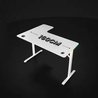 AG Table Zero Gravity L-Shaped RGB Right-Side White - 160cm