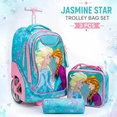 Jasmine Star 3-Piece Trolley School Bag Set