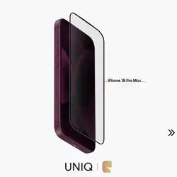 UNIQ Optix Covex Vivid 2.5D Curved Full-Coverage Screen Protector for iPhone 18 Pro Max High-Clarity Tempered Glass with Dust-Free Auto-Install Applicator - Clear