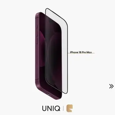 UNIQ Optix Covex Vivid 2.5D Curved Full-Coverage Screen Protector for iPhone 18 Pro Max High-Clarity Tempered Glass with Dust-Free Auto-Install Applicator - Clear