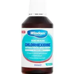 wisdom chlorhexidine mouthwash 300ml (mint flavour)