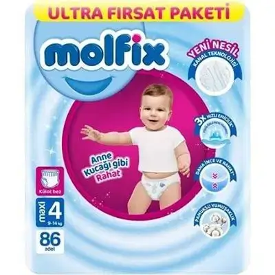 Molfix Diaper Ultr Advntg No4 86pcs
