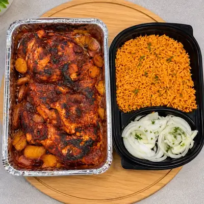 Half Chicken And Red Rice