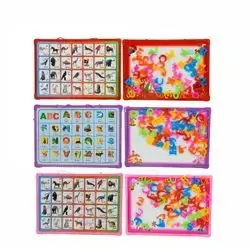 Educational Board Magnetic Alphabet & Numbers And Animals Name Assorted Color 1 Pcs