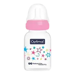 Anti-Colic Wide Round Silicone Nipple 0+ Months Slow Flow PINK 140ml OPB-1025(P) _ Optimal