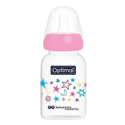 Anti-Colic Wide Round Silicone Nipple 0+ Months Slow Flow PINK 140ml OPB-1025(P) _ Optimal
