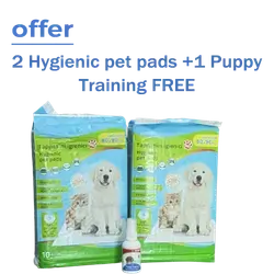 2 Hygienic pet pads + 1 Puppy Training FREE