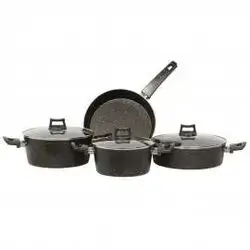 Mehtap Cookware Set 7 Piece - Black