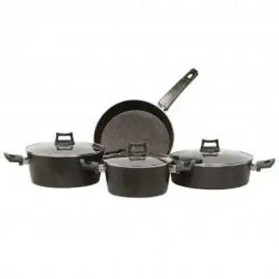 Mehtap Cookware Set 7 Piece - Black