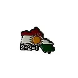Sticker Kurdistan Map 2+2=1