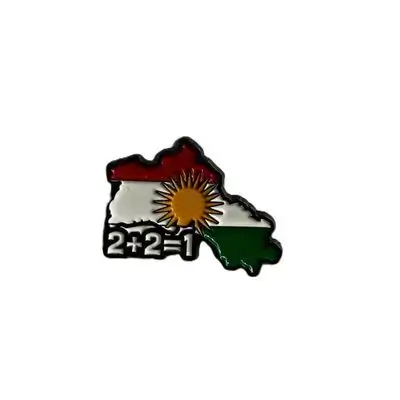 Sticker Kurdistan Map 2+2=1