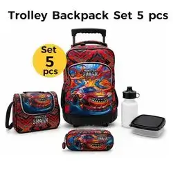 Trolley Bag School Set 5pcs