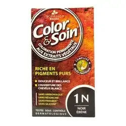Color&soin permanent hair dye color 1N( ebony black)