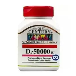 21st Century Vitamin D3 50,000 UI 20 tab