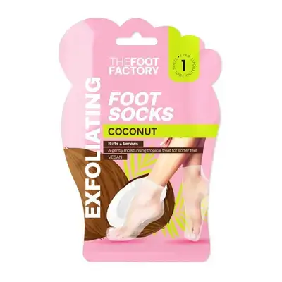 The Foot Factory Exfoliating Coconut Foot Socks