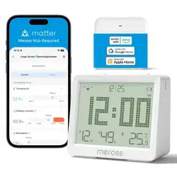 Meross Smart Temperature and Humidity Sensor Kit with Hub (MS130H)