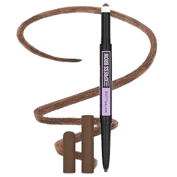 Express Brow 2-In-1 Pencil and Powder Eyebrow 257 Medium Brown _ Maybelline