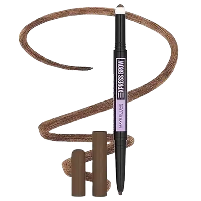 Express Brow 2-In-1 Pencil and Powder Eyebrow 257 Medium Brown _ Maybelline