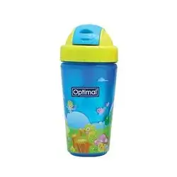 Two-Tiered Baby Cup with Silicone Straw 350ml - Blue