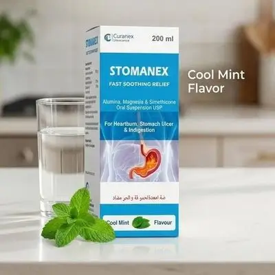 STOMANEX Oral Suspension Cool Mint Flavour (200 ml)