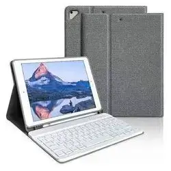 Smart Case Keyboard for iPad 9th, 8th & 7th Generation (10.2"), plus Air 10.5" & Pro 10.5" .aMZCaSE. (Gray).