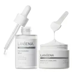 سيت إزالة الرؤوس السوداء و سيروم تصغير المسام Nose Plants Pore Strips + Pore Minimizing Serum Set