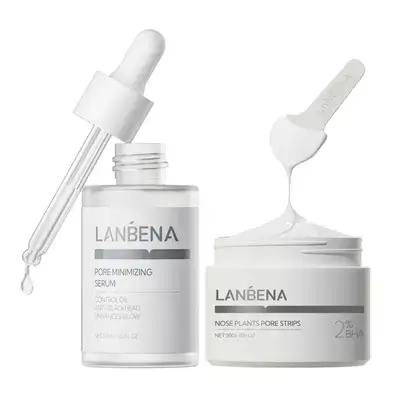 سيت إزالة الرؤوس السوداء و سيروم تصغير المسام Nose Plants Pore Strips + Pore Minimizing Serum Set