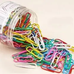 Elisel Paper Clips, 70 PCs Medium Size Colored Paper Clips (1.3 Inch), Durable and Rustproof Coated Paper Clips, Ideal for Office, School and Personal Use (Multicolor)