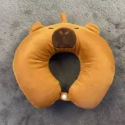 Cute Capybara Cotton Plush Cartoon Animal Neck Rest Pillow