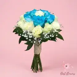 The Bride's Flower-Blue&Offwhite