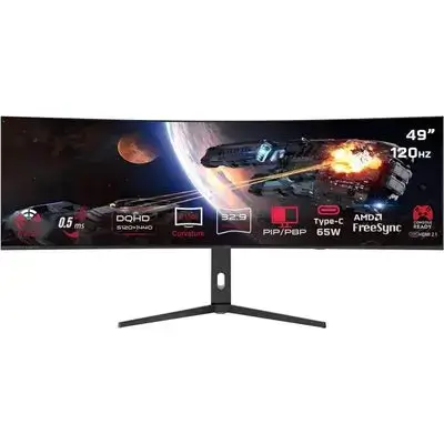 GAMEON GOC49DQHD120 Curved Gaming Monitor 49 VA Display DQHD Resolution 120Hz 0.5ms (MPRT) - Black